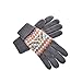 YAN & LEI Women's Trees and Flower Stem Knitted Winter Gloves with Roll Up Cuffs