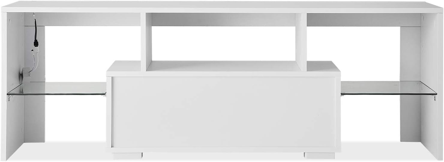 Standfüße TV-Regal Leisure Zone Weiß TV-Ständer Fernsehtisch modernes