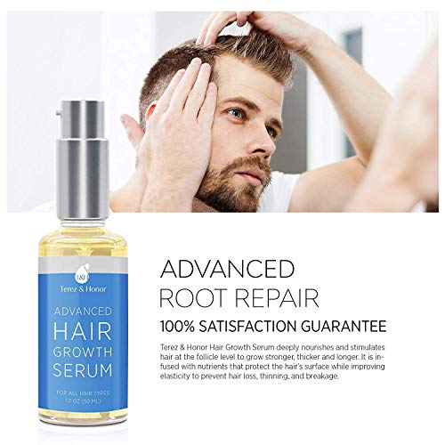 Hair Growth Serum for Thicker Longer Fuller Healthier Hair, Help hair follicle growth,Prevent Hair Loss & Thinning, With Natural Vitamin Rich Treatment, All Hair Types