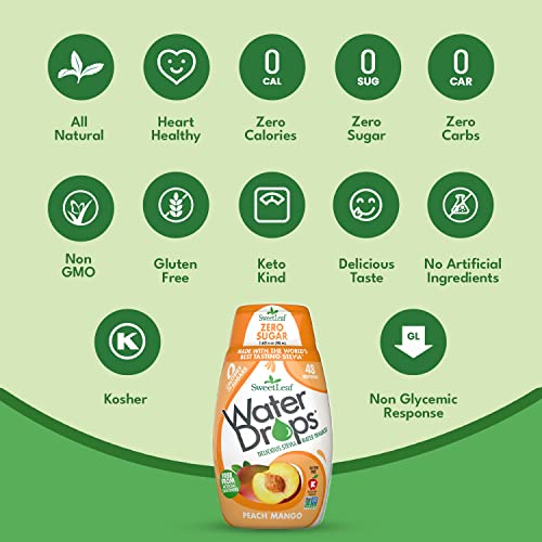 SweetLeaf Stevia Water Drops Water Enhancer Variety Pack, Sugar Free