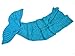 LAGHCAT Mermaid Tail Knit Crochet Blanket for Adult, Oversized Sleeping Blanket, Wave Pattern (Peacock Blue, 71