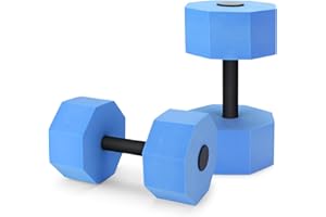 CARPERIPHER Aquatic Dumbbells, Set of 2 Water Aerobic Exercise Foam Dumbbell Pool Resistance, Detachable Water Aqua Fitness Barbells Hand Bar Exercises Equipment for Weight Loss