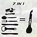 Molens Spork Multi-Functional Utensil All in One Spoon Fork Knife, Camping Flatware Portable with Bottle Opener Whistle, Stainless Steel, Camping Knifethumb 1