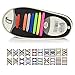 SUNFUNG Pack of 6 Lazy No Tie Silicone Shoelace for Adult and Kids Waterproof Rubber Flat Running Shoe Laces for Sneakers Board Shoes Casual Shoes and Boots（4 Pairs for Adult with 2 Pairs for Kids