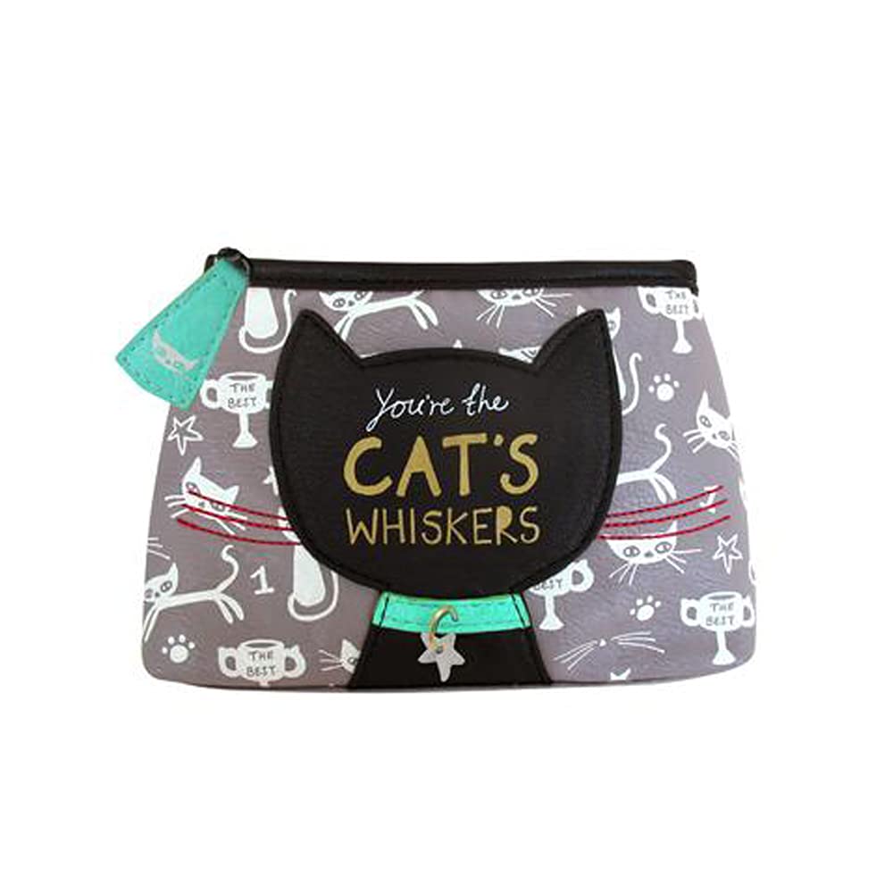 Make-up Bag for Handbag Cosmetics Bag Pencil Case with Zip, Daydream Cat, 18 x 11.5 cm