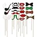 Unomor Happy Thanksgiving Photo Booth Props for Fall Party Supplies - 38PCS (Christmas Photo Booth Props)
