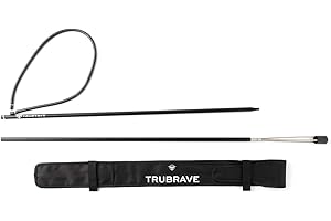 Trubrave – Tizona – Fishing Pole Spear Set – Premium Aluminum Black Spear for Spearfishing – M8 Metric with Stainless Steel 3 Tip Prong Hawaiian- Includes Travel Bag