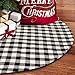 S-DEAL 48 Inches Christmas Tree Skirt Black and White Plaid Buffalo Double Layers Checked Deco for Holiday Party Mat Xmas Ornaments