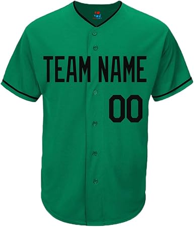 kelly green baseball shirt