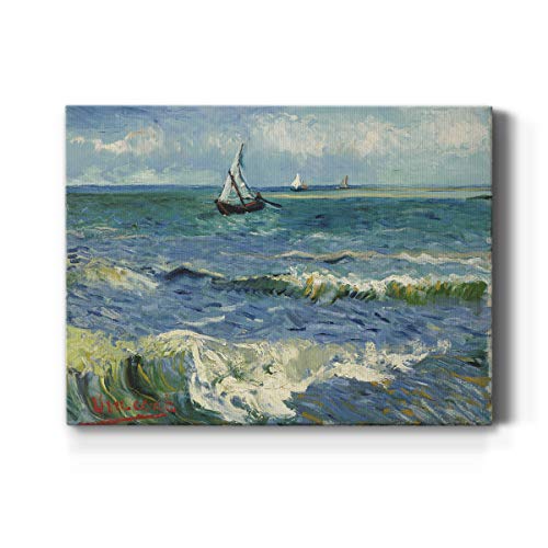 Renditions Gallery Seascape at Saintes-Maries by Vincent Van Gogh Printed, Famo…