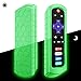 Fintie Protective Case for Roku Steaming Stick 3600R, TCL Roku TV RC280 Remote - Casebot (Honey Comb Series) Light Weight (Anti Slip) Shock Proof Silicone Remote Controller Cover, Green Glow primary