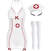 EROMATE Nurse Halloween Costume for Women - Sexy Naughty Lingerie