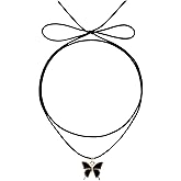 Kysin Chiys Boho Goth Layered Butterfly Choker Adjustable Black Necklace for Women Gothic Vintage Necklace Christmas Jewelry Gift for Women