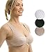 Carole Martin Full-Freedom Wireless Comfort Bras - 3 Pack White, Beige, Black-44