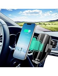 Cargador de coche inalámbrico 2019 nuevo automático de 10 W Qi de carga rápida para coche soporte de ventilación de aire, sensible al tacto, soporte de coche para iPhone XS Max XR XS X 8 Plus, Samsung Galaxy S9 S8 S7 S6 Edge Note5 y más