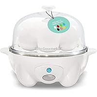 Elite Gourmet EGC-007## Rapid Egg Cooker, 7 Easy-To-Peel, Hard, Medium, Soft Boiled Eggs, Poacher, Omelet Maker, Auto Shut-Of