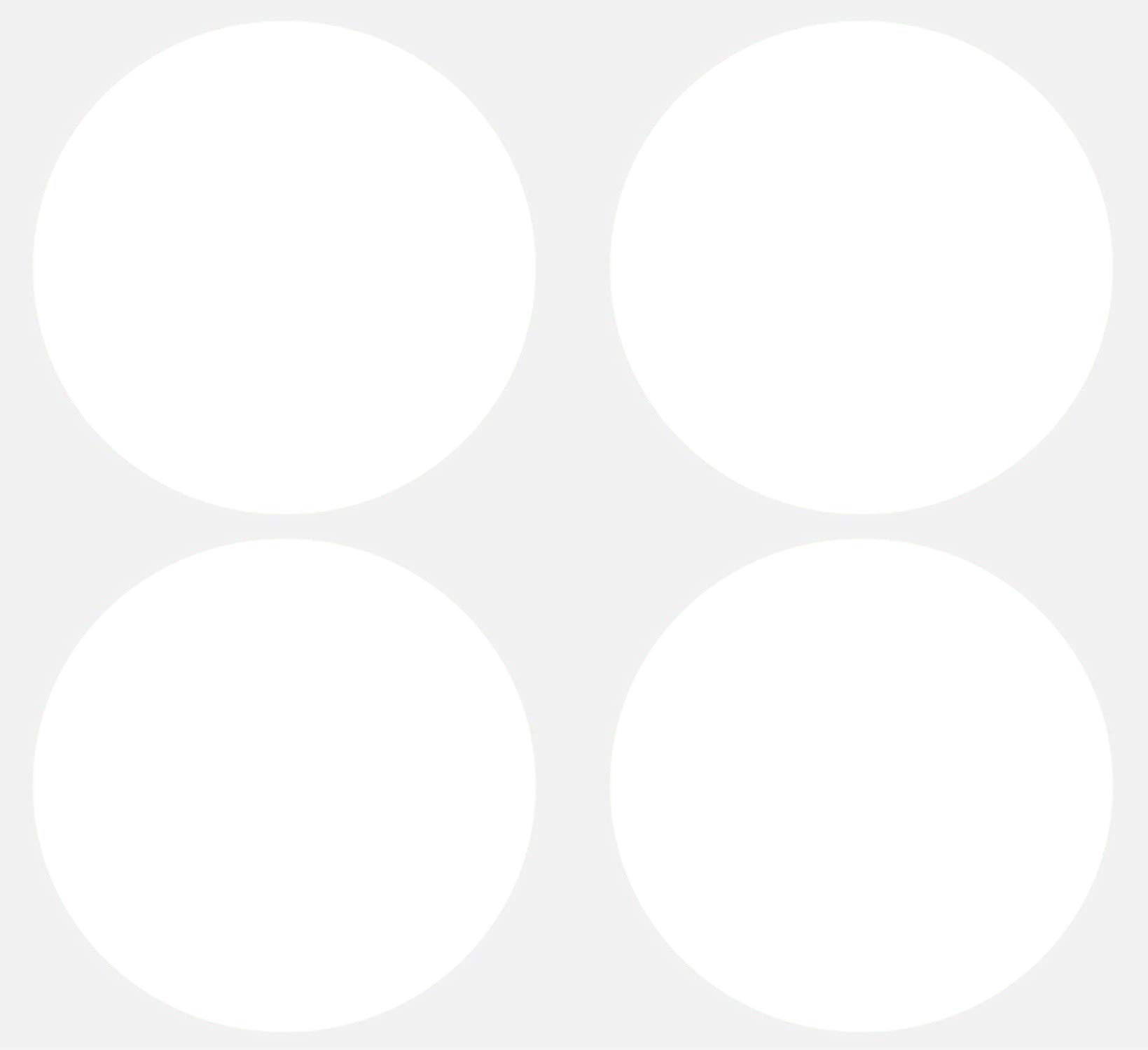 Royal Green Round White Dot Blank Stickers (7.5CM) Large Blank Dots 75MM 100 Pack