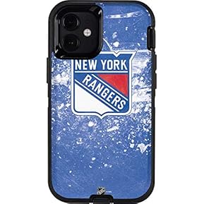 Skinit Decal Phone Skin Compatible with OtterBox Defender Case for iPhone 12 Mini - Officially Licensed NHL New York Rangers Frozen Design