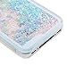 iPhone 5S Case,iPhone 5S Hard Case,iPhone 5S Glitter Case,PHEZEN Bling Transparent Plastic 3D Glitter Quicksand and Star Liquid Hard Back Protective Case Cover for iPhone 5 5S