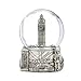 Silver London Snow Globe with Big Ben and Union Jack Flag (3.5 Inches Tall)