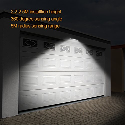 Motion Sensor Garage Light Outdoor,CREATESTAR Solar Waterproof Security Lamp 26 LEDS, 360Â°Motion Detection, 2 Modes for Patio Yard Garden Lawn Back Door Stair Driveway Pool Fence Porch (Pack of 1)