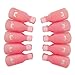 Benbilry Nail Polish Remover Clips, 10 Pcs Reusable Soak Off Gel Plastic Nail Art Soak Off Clip Caps UV Gel Polish Removal (Pink)