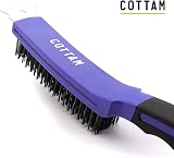 Cottam Heavy Duty 6 Row Steel Wire Scratch Brush with Scraper view 3