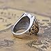 Silver Cool Gothic Lion Sheild Stainless Steel Mens Womens King Crown Ring