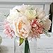 Yamalans 1 Bouquet Artificial Peony Rose Flower Lifelike Plant DIY Wedding Party Home Hotel Cafe Decor Champagne