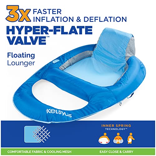 Kelsyus Premium Floating Lounger with Fast Inflation, Inflatable