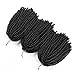3 Pack Spring Twist Crochet Hair 8 Inch Short Ombre Crochet Braids Synthetic Braiding Hair Extensions Jamaican Bounce Curl (#1B)