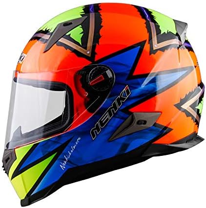 NENKI Open Motorcycle Motobike Helmet/ECE-2205 Standard Anti-fog Lens Removable - Gale (M, L, XL, XXL),XL60~62cm [Energy Class A]