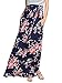 TECREW Women's Floral Print High Waist Full Length Boho Maxi Long Skirt with Pockets