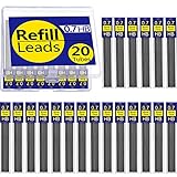 Tatuo 20 Tubes HB Black Lead Refills Mechanical Pencil Refills with Plastic Box, 240 Pieces (0.7 mm)