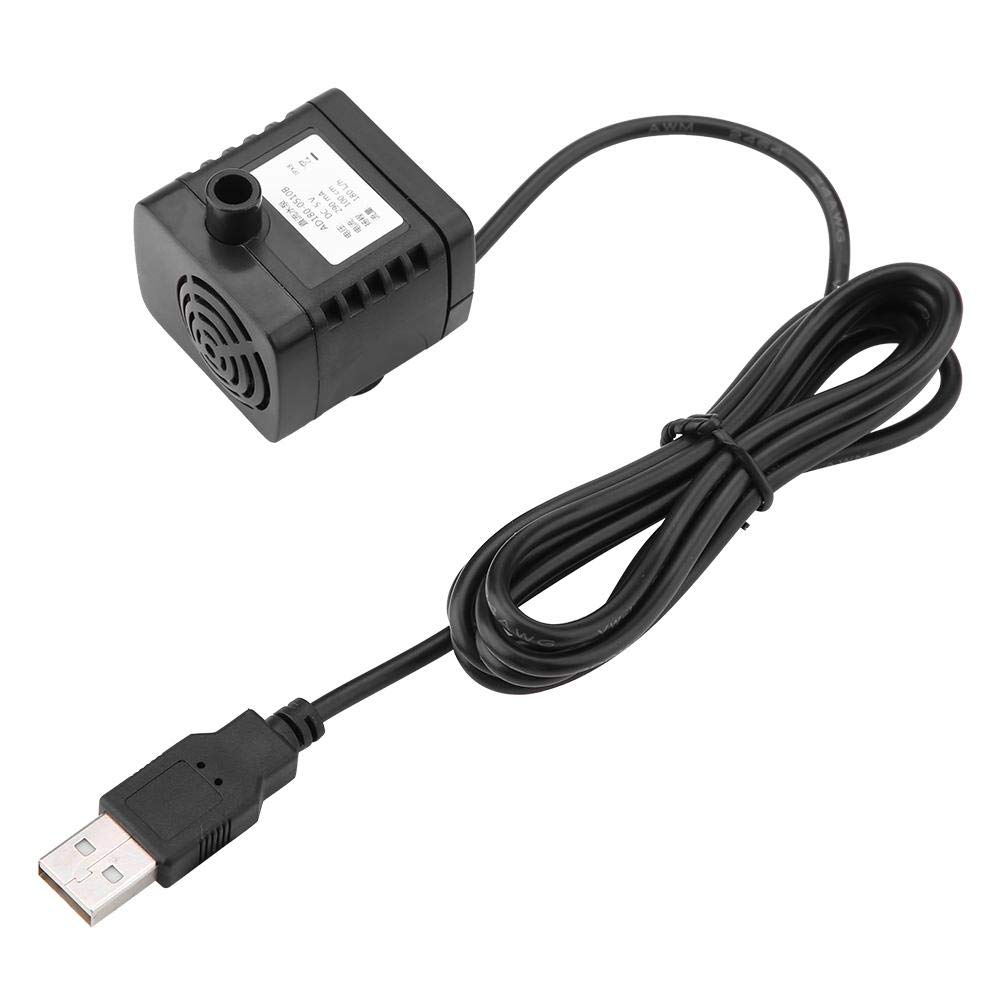 USB 5V Brushless Submersible Aquarium Fountain, Waterproof Fish Tank Water Circulation Pump with Suction Cup for Aquariums, Pets, Decorative Tanks, Small Ponds, and Home Aquatic