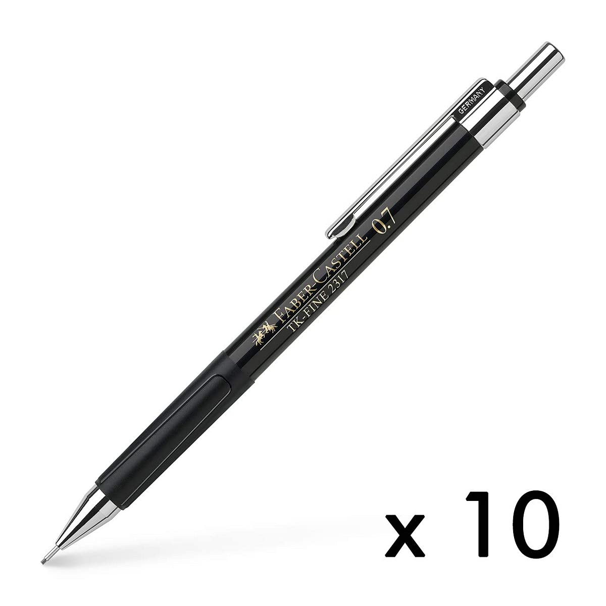 Faber-Castell TK-Fine 2317 0.7mm Black Mechanical Pencil -Box of 10