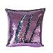 Fengheshun Reversible Sequins Mermaid Pillow Covers, Magical Color Changing Pillowcase, Purple/Blue