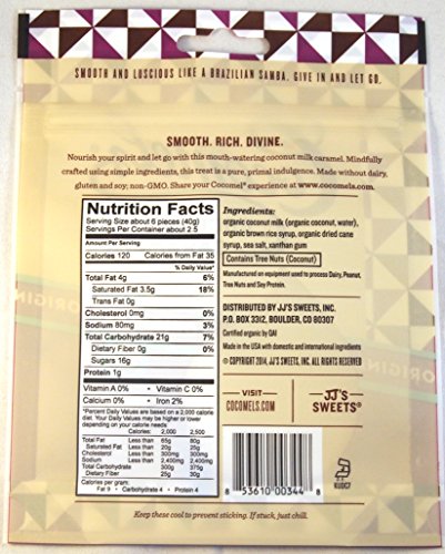 Cocomels Coconut Milk Caramels Variety Pack, 3.5 oz, 3 Pack, Dairy Free, Vegan, Organic