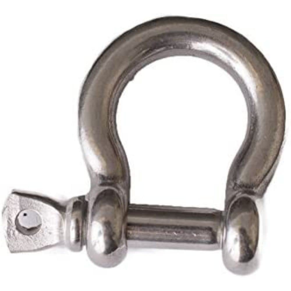 Merriway BH05008 Bow Anchor Shackle, A2 316 Marine Grade Stainless Steel M10 (3/8 inch)