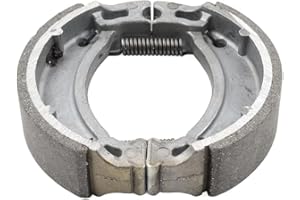 Amaezorx 1Pcs Rear Brake Shoes for Yamaha BW's 50 (5WW1)04 R - Aluminum Backing Plate with High-Friction Lining, 1-Piece Repl