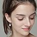 18K Gold Freshwater Cultured Pearl Drop Dangle Earrings Leverback 8-9mm Pearl Jewelry for Women