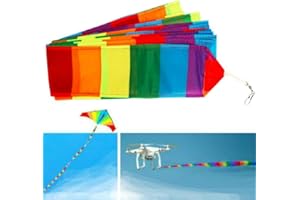 APZ Ultra Fun 98 FT (30M) Long Rainbow Tail for RC Drone, Kite, Air Show, Aerobatic Flight
