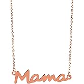 YAPUYAPUM Mama Necklace For Women-Silver, Gold & Rose Gold Mom Jewelry For Women, Gifts For New Mom, Birthday Gift For Mom, Expecting Mom Gift For Pregnant Friend, Mom To Be Gifts With Cards