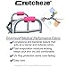 Crutcheze Walker Padded Hand Grip Covers Designed in USA Moisture Wicking, Comfort, Fashion, Washable - Walker Handle Cushion - Mobility Aid Accessories (Pink)