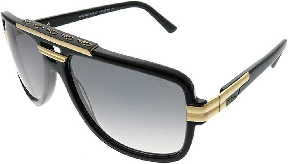 Cazal 8037 Sunglasses 001 Black Gold/Grey Gradient Lens 61MM Amazon.ca Clothing & Accessories