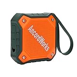 AncordWorks Waterproof Outdoor Bluetooth Speaker,IPX7 Water Resistance Built-in Mic Portable Wireless Speakers,Twelve Hour Playtime Eight Wattge Driver for Travel Hiking Party Cycling Picnics Orange