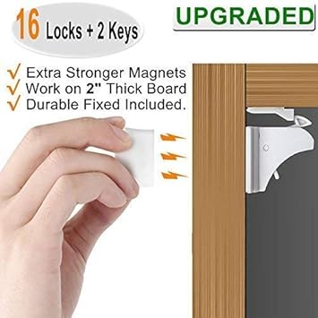 aycorn child & baby safety proof magnetic cupboard locks