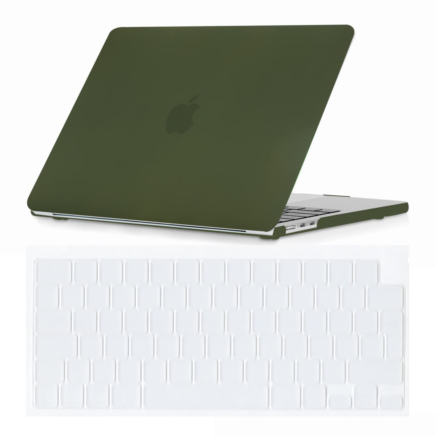 Se7enline Compatible with 2022-2025 MacBook Air M2/M3/M4 case 13 inch Hard Laptop Cover for Mac Air 13.6-inch Model A2681/A3113/A3240 M2/M3/M4 &Keyboard Protective Cover,Avocado Green