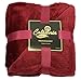 Catalonia Wine Colored Sherpa Throws Blanket, Valentine's Day Gift, Super Soft Comfy Fuzzy Plush Fleece Snuggle Blanket for TV Bed Sofa Couch Reversible Match Color All Seasons, 50