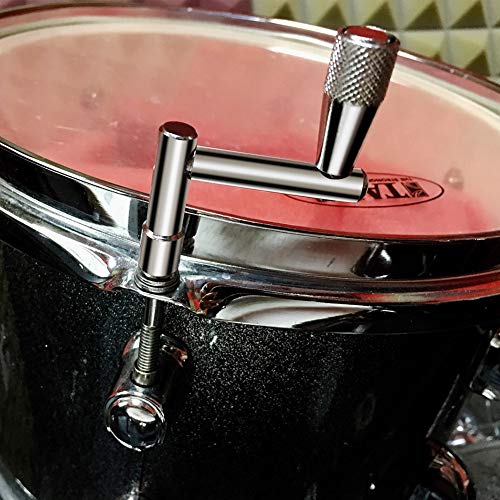 1 Pcs Continuous Motion Speed Key Universal Drum Tuning Key Percussion Drum Hardware Tool and 1 Pcs Drum Square Drive Wrench Drum Key(Bronze) - Thumbnail 4